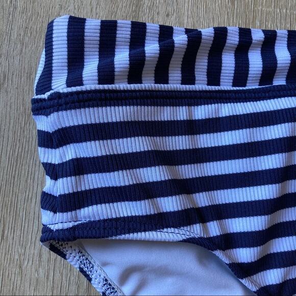 Splendid Retro Bikini Bottoms NEW Never Enough Navy Stripe size L - Picture 5 of 6